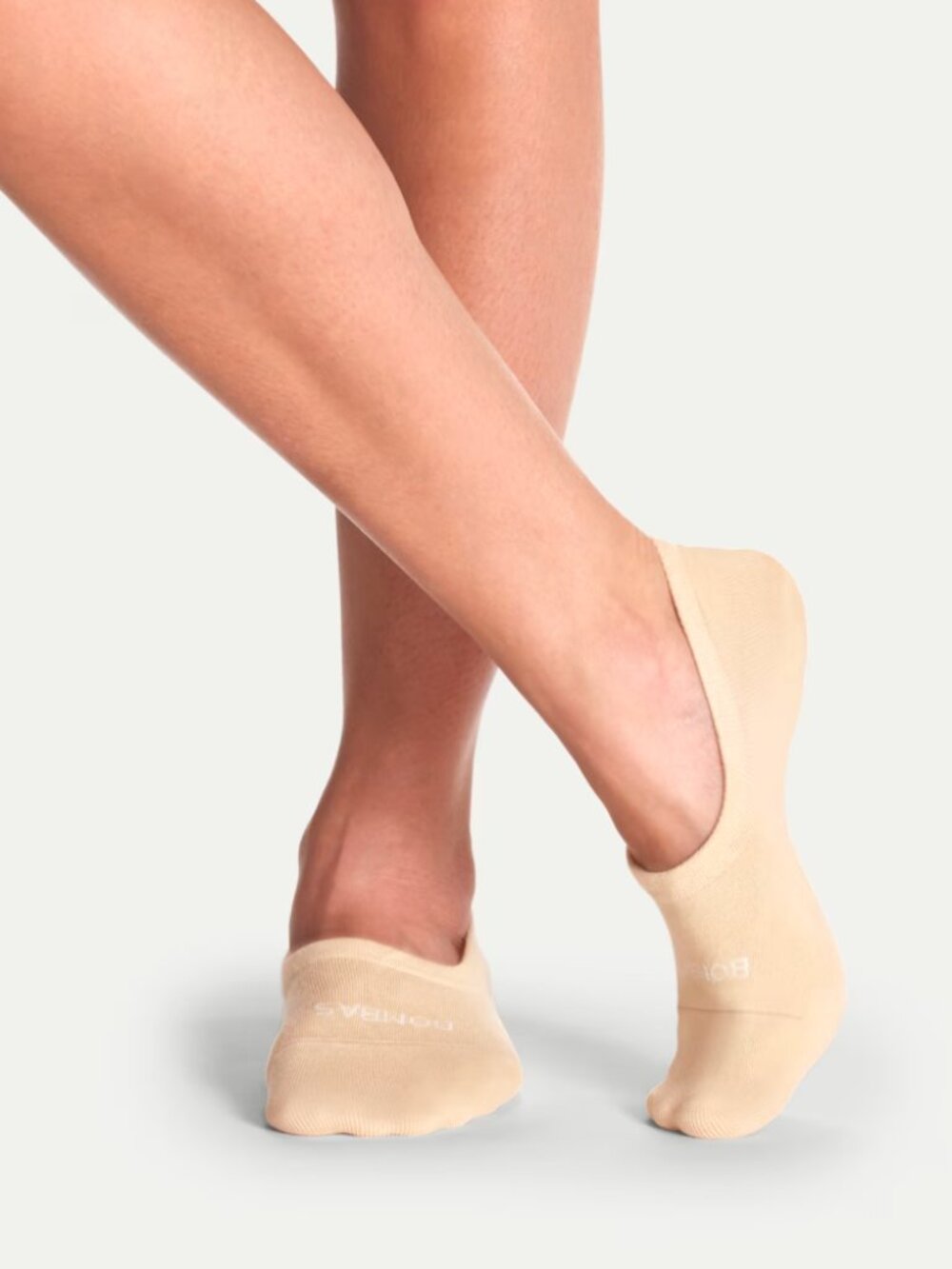 BOMBAS *2 Pair* Invisible No-Show Socks M 8-10.5 Beige Nude Lightweight